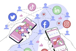 Image describing social medium links of JobsReach Tech